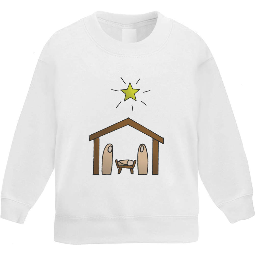 'Christmas Nativity Scene' Kid's Sweatshirt / Jumper (5-6 Years) (KW00053480)
