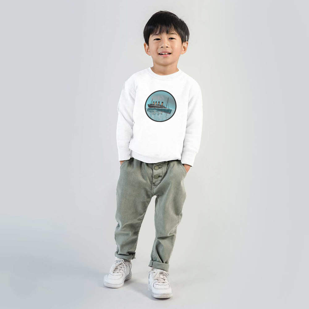'Sinking Titanic Motif' Kid's Sweatshirt / Sweater / Jumper (KW028397) - Picture 6 of 14