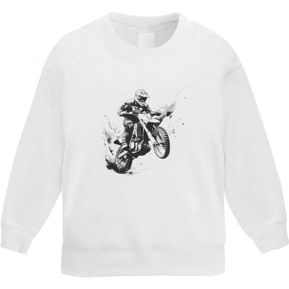 'dirt Bike' Kid's Sweatshirt / Jumper (5-6 Years) (KW00126357)