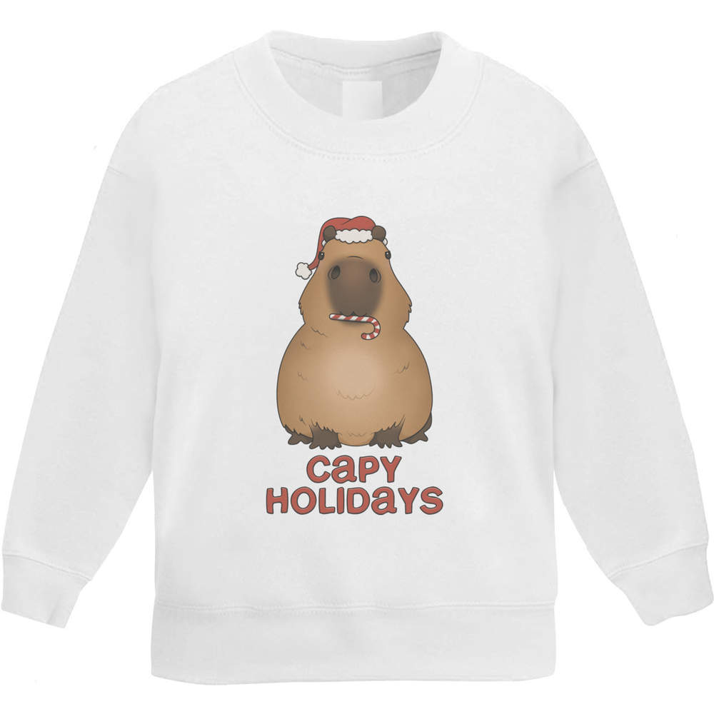 'Capybara Christmas Greeting' Kid's Sweatshirt / Sweater / Jumper (KW041927) - Picture 5 of 14