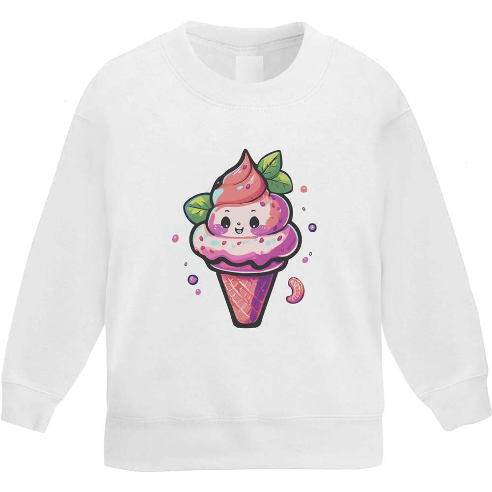 'Kawaii Style Colorful Ice Cream Cone  ' Kid's Sweatshirt / Jumper (5-6 Years) (KW00152463)