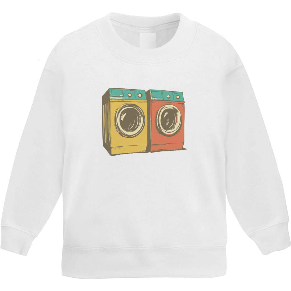 'Two Washing Machines' Kid's Sweatshirt / Jumper (5-6 Years) (KW00194642)