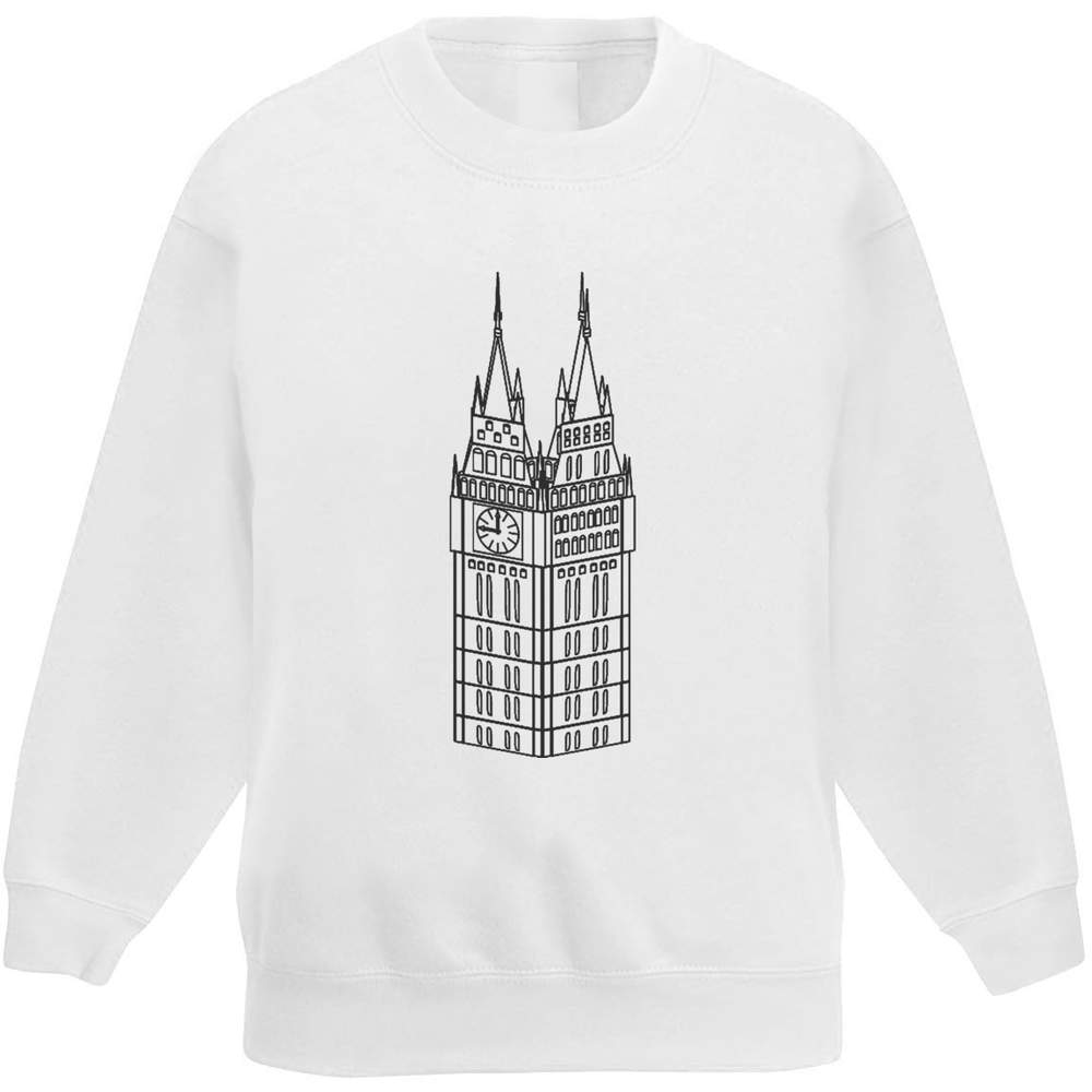 'Big Ben Clock Tower' Kid's Sweatshirt / Jumper (7-8 Years) (KW00020271)