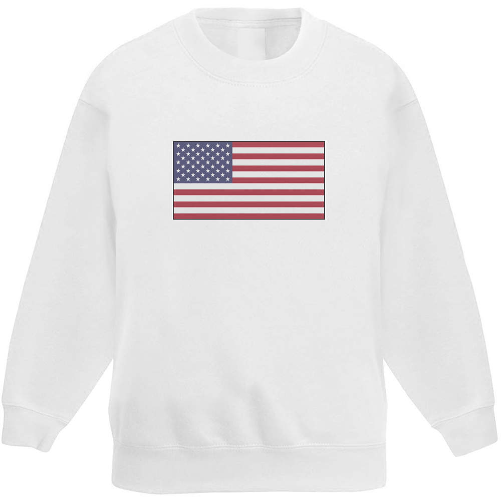 'American Flag' Kid's Sweatshirt / Sweater / Jumper (KW023044) - Picture 7 of 14
