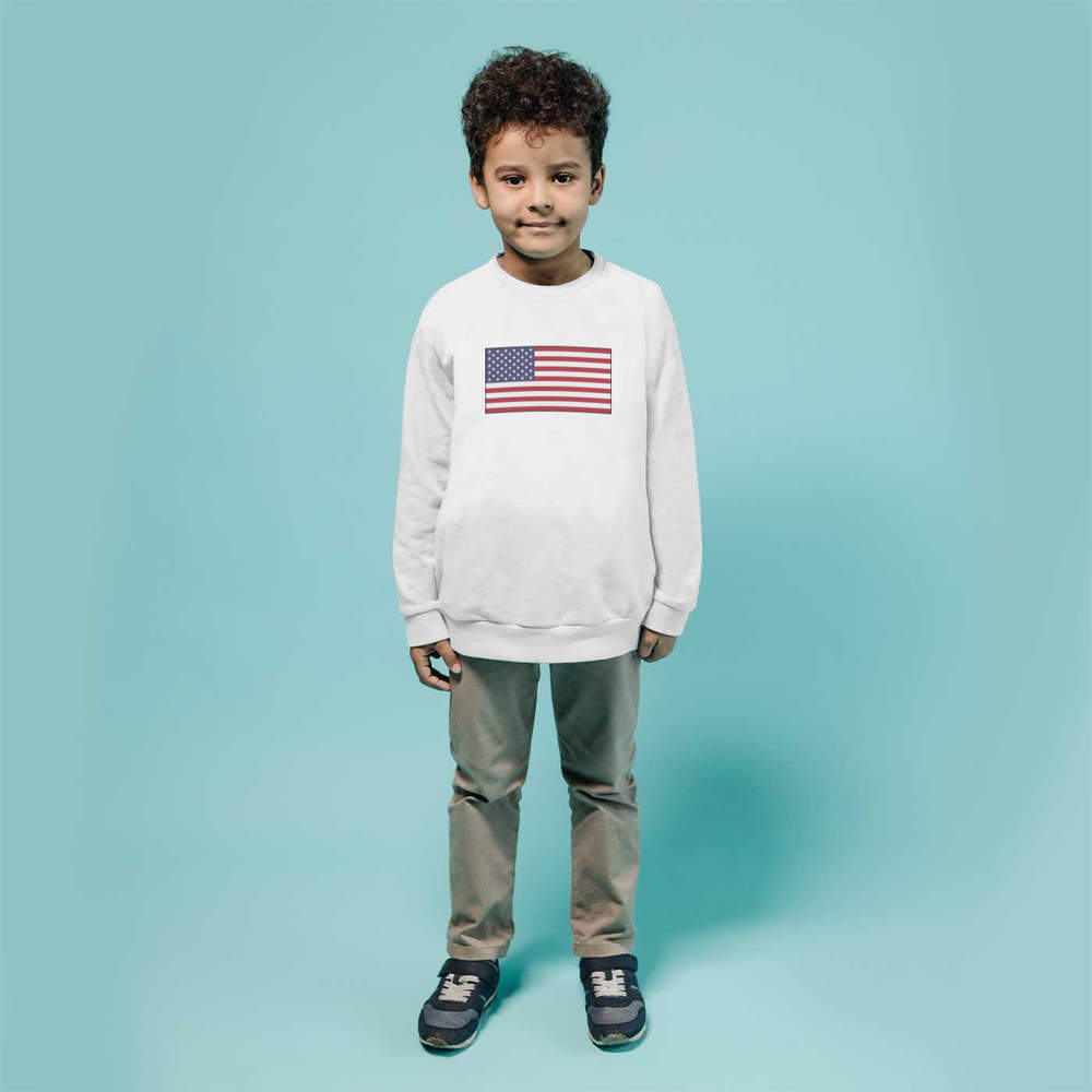 'American Flag' Kid's Sweatshirt / Sweater / Jumper (KW023044) - Picture 8 of 14