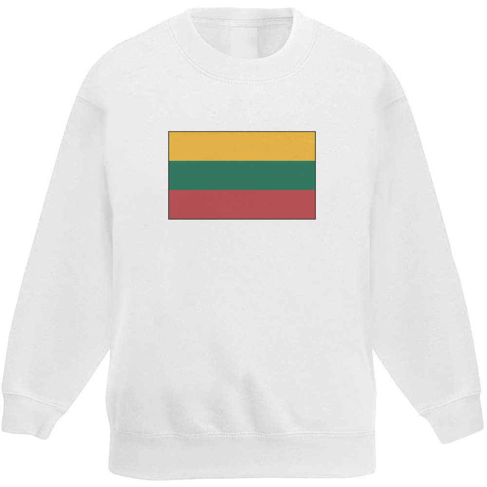 'Lithuania Flag' Kid's Sweatshirt / Jumper (7-8 Years) (KW00049749)