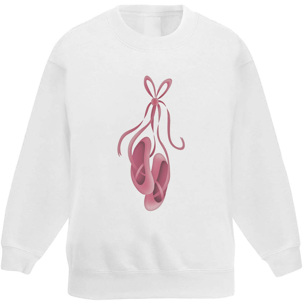 'Ballet Shoes' Kid's Sweatshirt / Jumper (7-8 Years) (KW00052533)