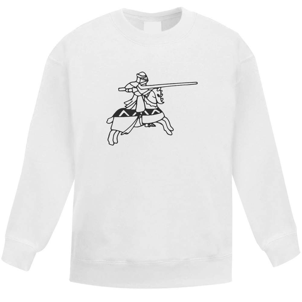'Jousting Knight' Kid's Sweatshirt / Jumper (9-11 Years) (KW00035296)