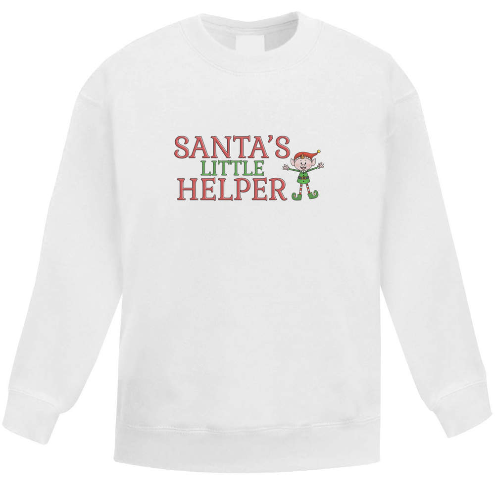 'Santa's Little Helper' Kid's Sweatshirt / Jumper (9-11 Years) (KW00085114)