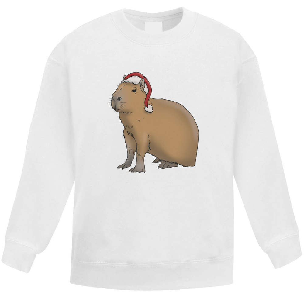 'Christmas Capybara' Kid's Sweatshirt / Sweater / Jumper (KW036639) - Picture 9 of 14