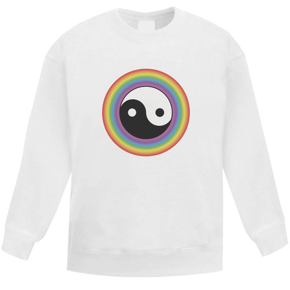 'Yin Yang Symbol' Kid's Sweatshirt / Jumper (9-11 Years) (KW00124913)