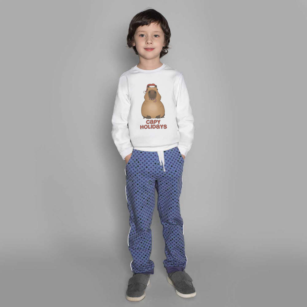 'Capybara Christmas Greeting' Kid's Sweatshirt / Sweater / Jumper (KW041927) - Picture 10 of 14
