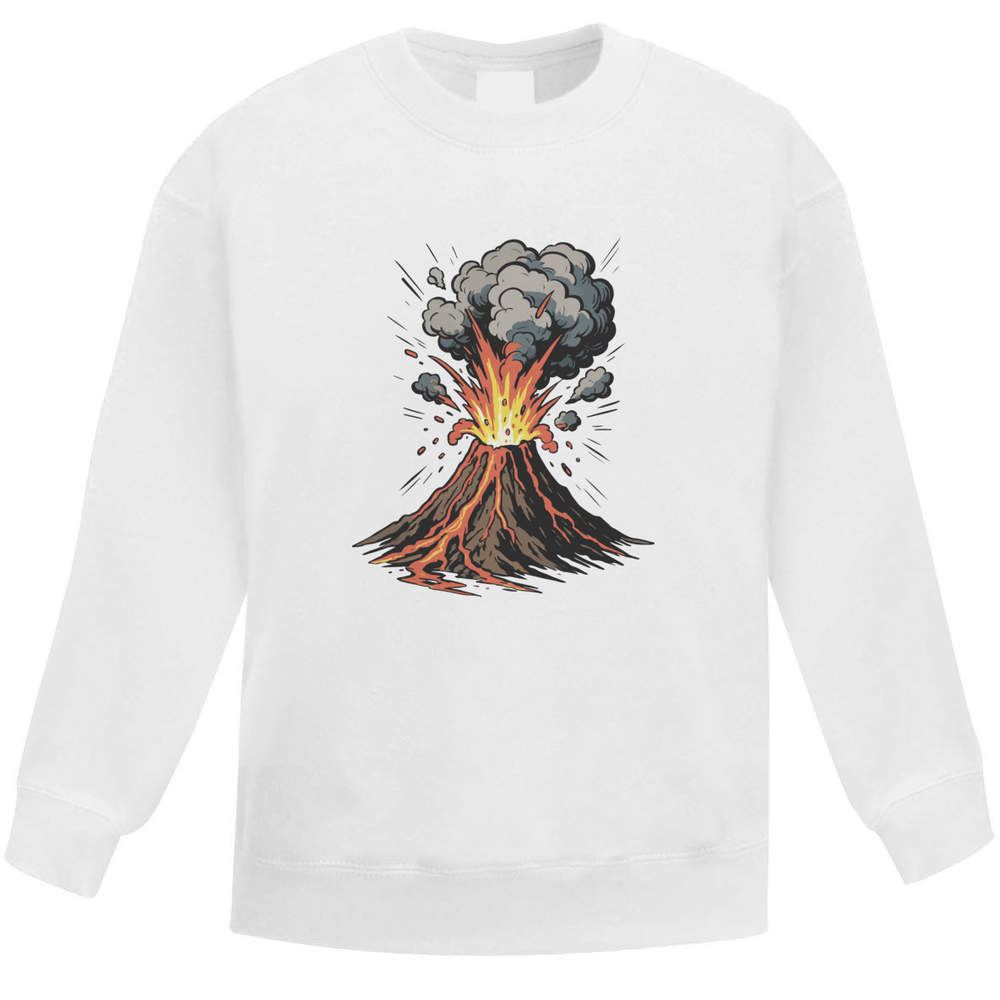 'Volcanic Eruption' Kid's Sweatshirt / Jumper (9-11 Years) (KW00216106)