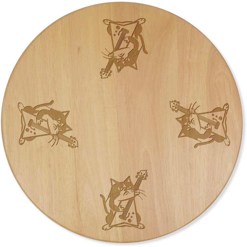 'Mad Cat Playing Electric Guitar' Lazy Susan Rotating Turntable (LA00023631)