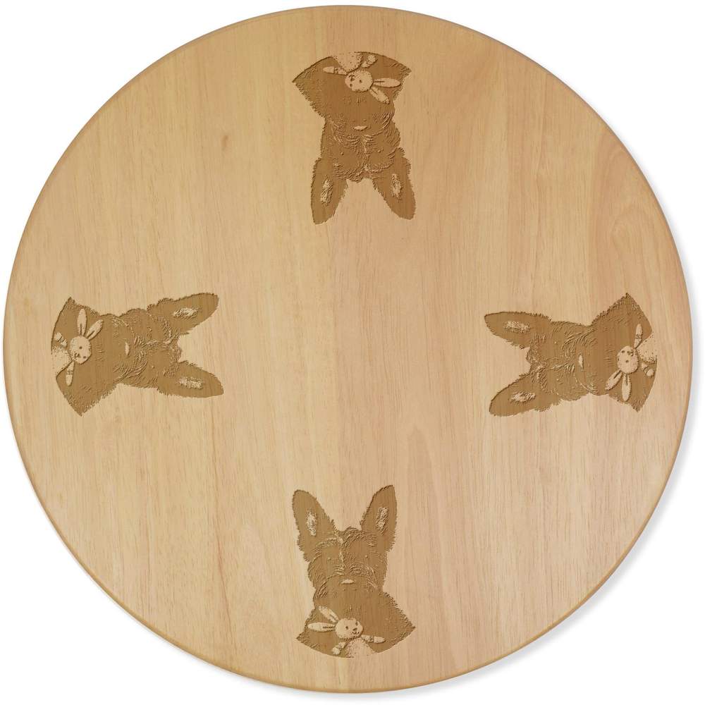 'Scottish Terrier with Bunny Toy' Lazy Susan Rotating Turntable (LA00025608)