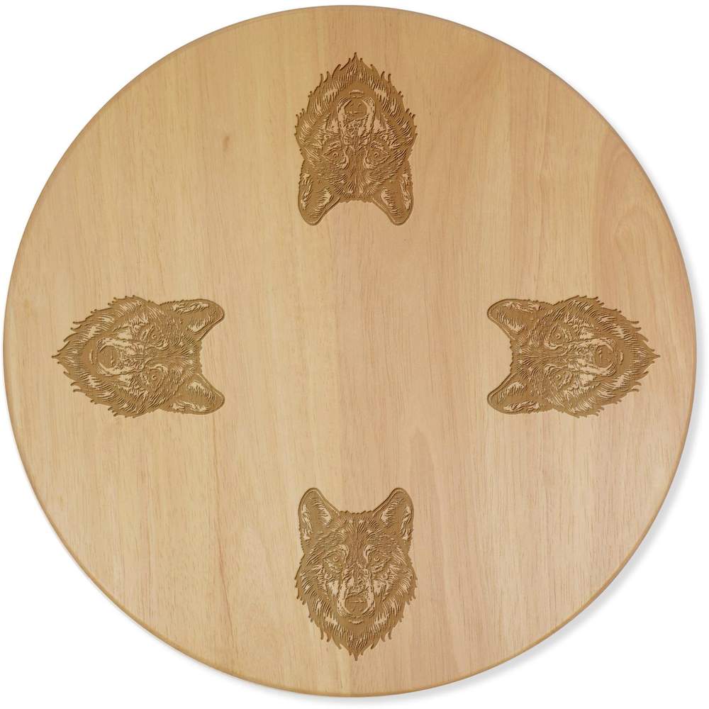 'Wolf Portrait' Lazy Susan Rotating Turntable (LA00027144)