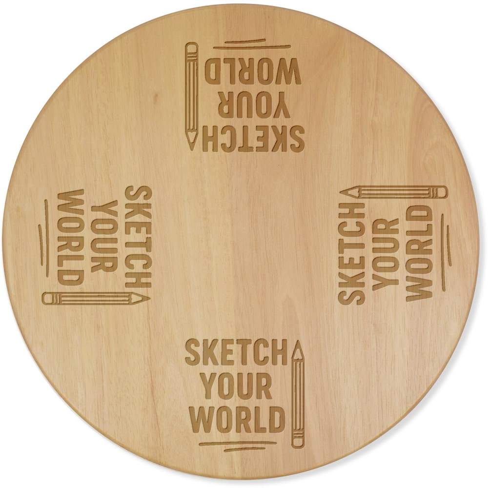 'Sketch Your World Artist Statement With Penci' Lazy Susan Rotating Turntable (LA00027290)