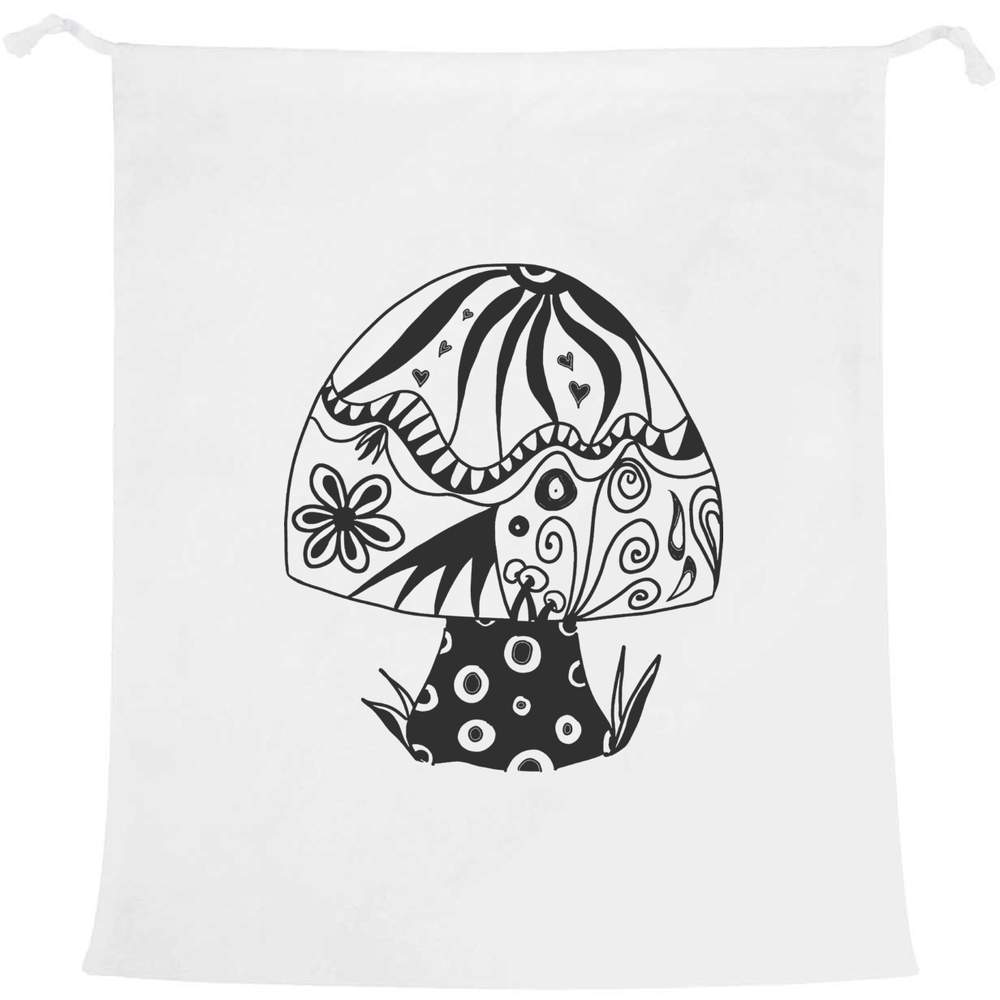 'Doodled Toadstool' Laundry / Washing / Storage Bag (LB00025372)