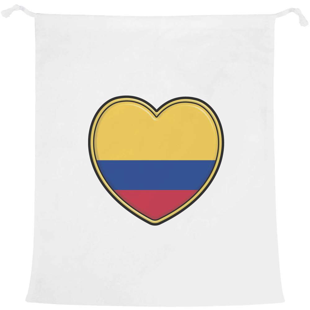 'Colombia Flag Heart' Laundry / Washing / Storage Bag (LB00026124)
