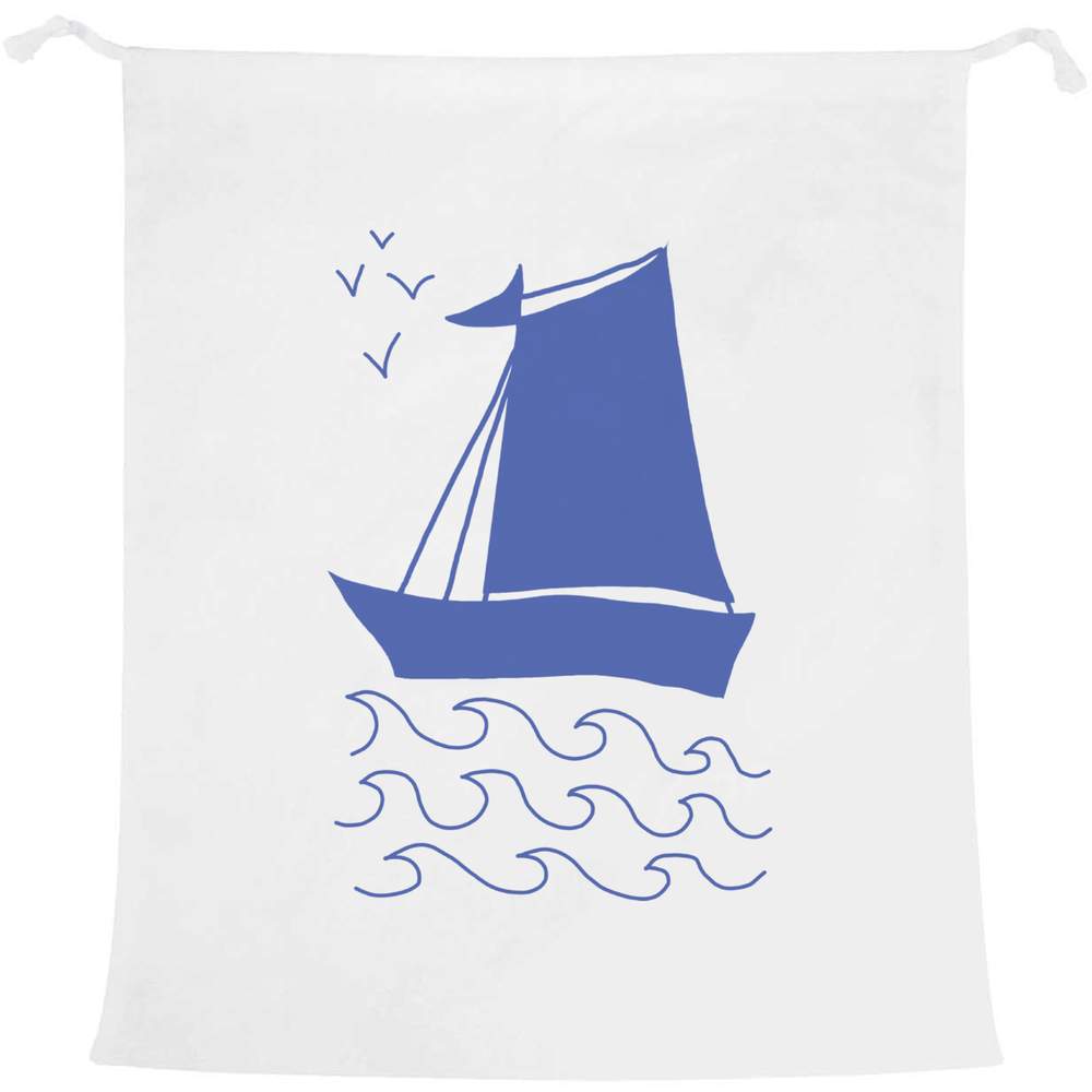 'Sailing boat in angry sea' Laundry / Washing / Storage Bag (LB00026364)