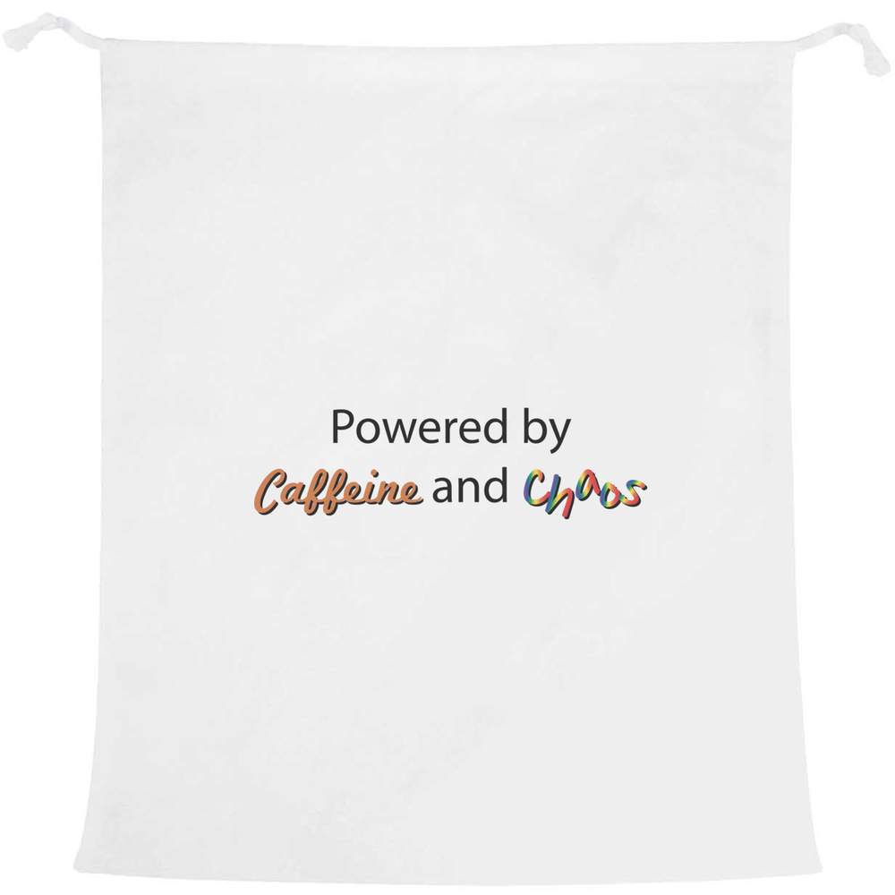 'Powered By Caffeine and Chaos' Laundry / Washing / Storage Bag (LB00035043)