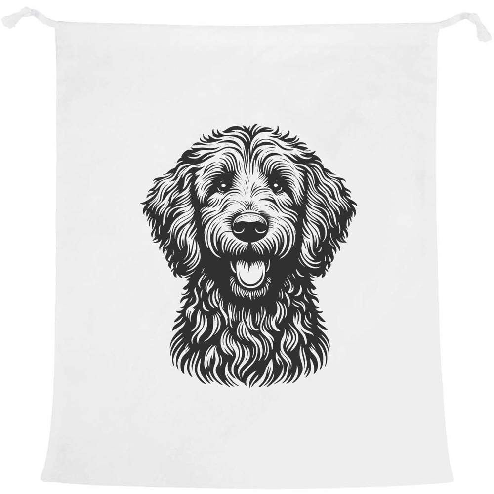 'Happy Goldendoodle Dog' Laundry / Washing / Storage Bag (LB00035242)