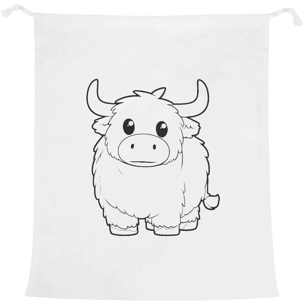 'Cute Highland Cow' Laundry / Washing / Storage Bag (LB00037941)