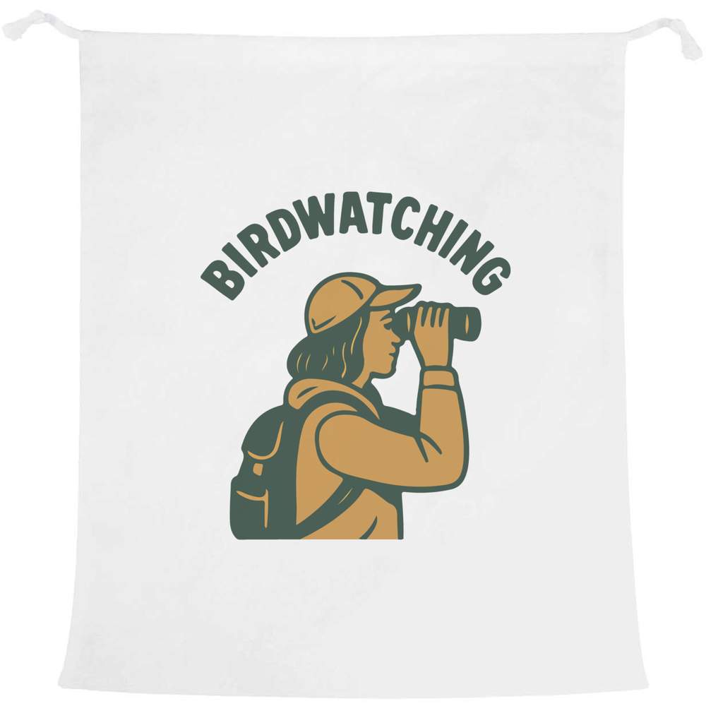 'Birdwatching Person with Binoculars' Laundry / Washing / Storage Bag (LB00039474)