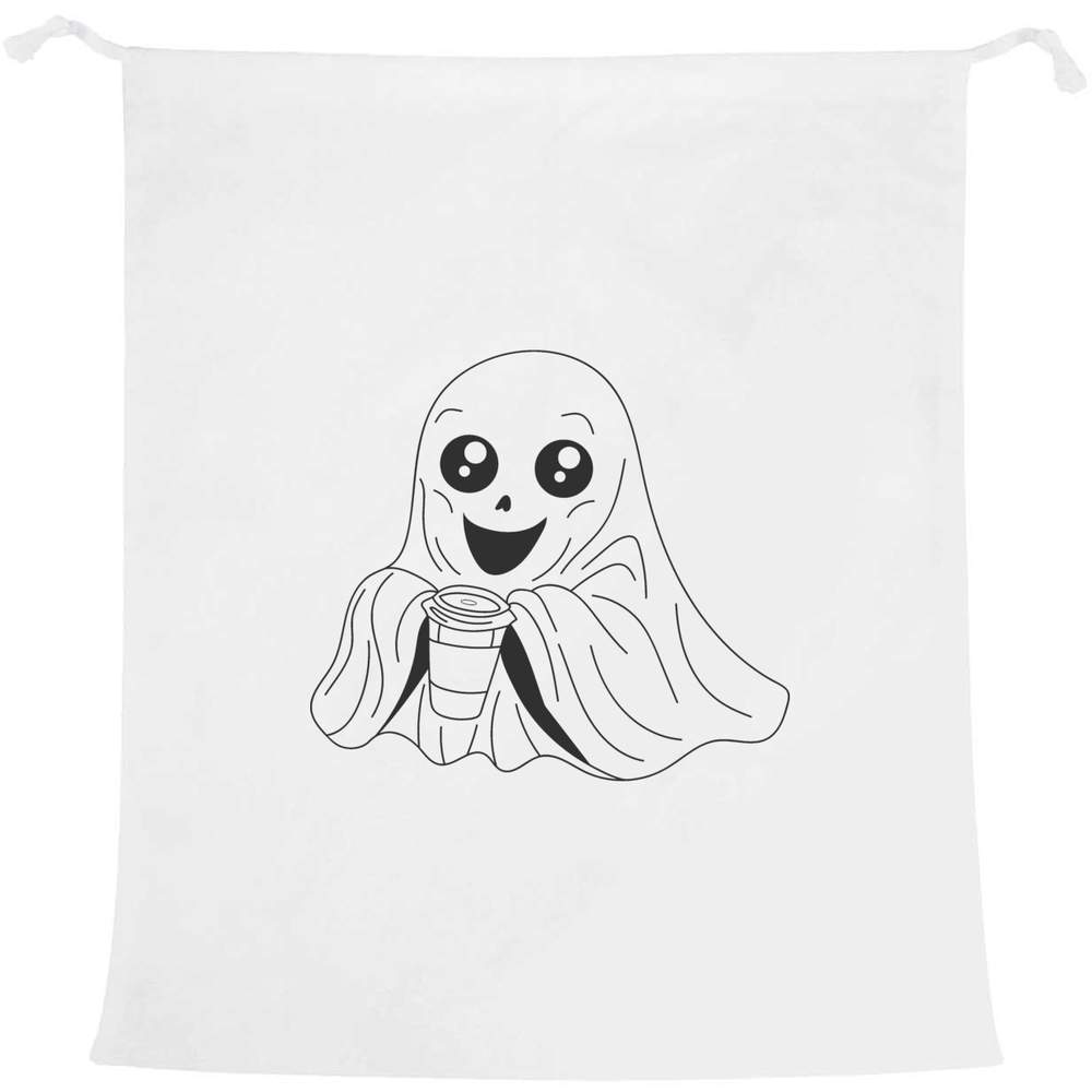 'Ghost & Coffee' Laundry / Washing / Storage Bag (LB00040636)