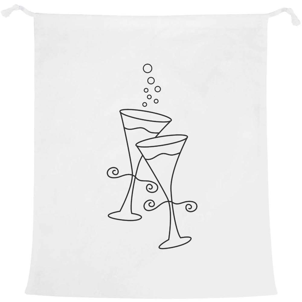 'Champagne Glasses' Laundry / Washing / Storage Bag (LB00041434)