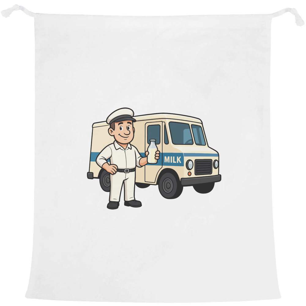 'Milkman & Delivery Truck' Laundry / Washing / Storage Bag (LB00041449)