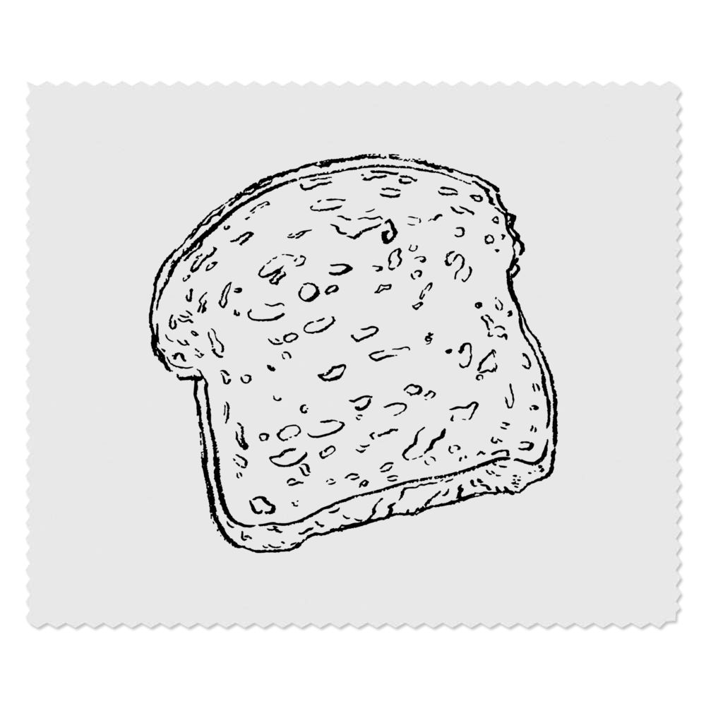 2 x 'Slice Of Bread' Microfibre Lens / Glasses Cleaning Cloths (LC00002551)