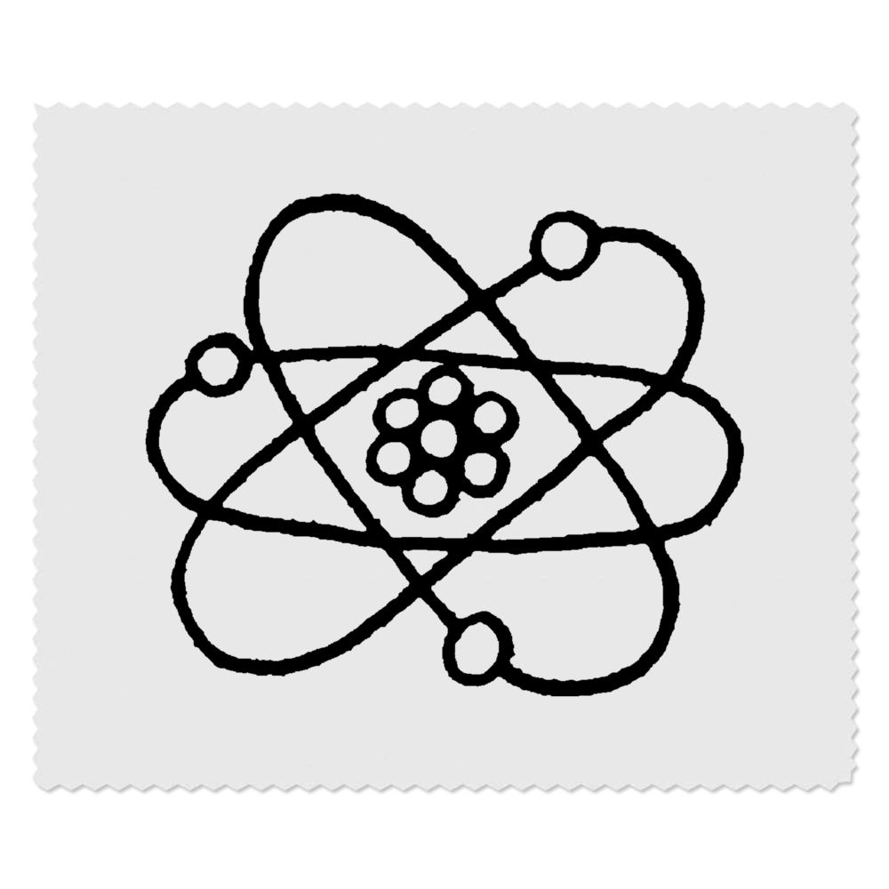 2 x 'Science Atom' Microfibre Lens / Glasses Cleaning Cloths (LC00004152)