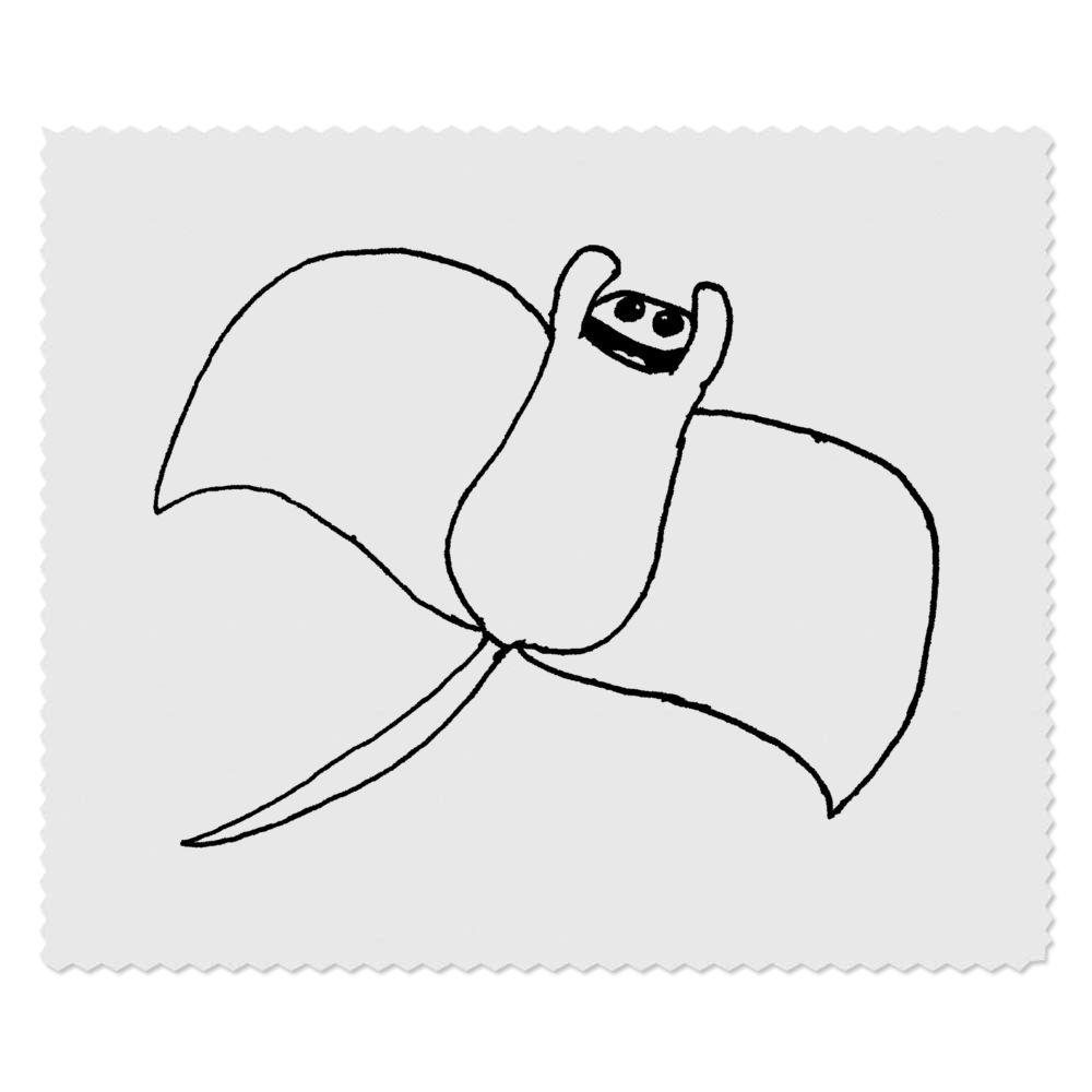 2 x 'Genus Manta Ray' Microfibre Lens / Glasses Cleaning Cloths (LC00004369)