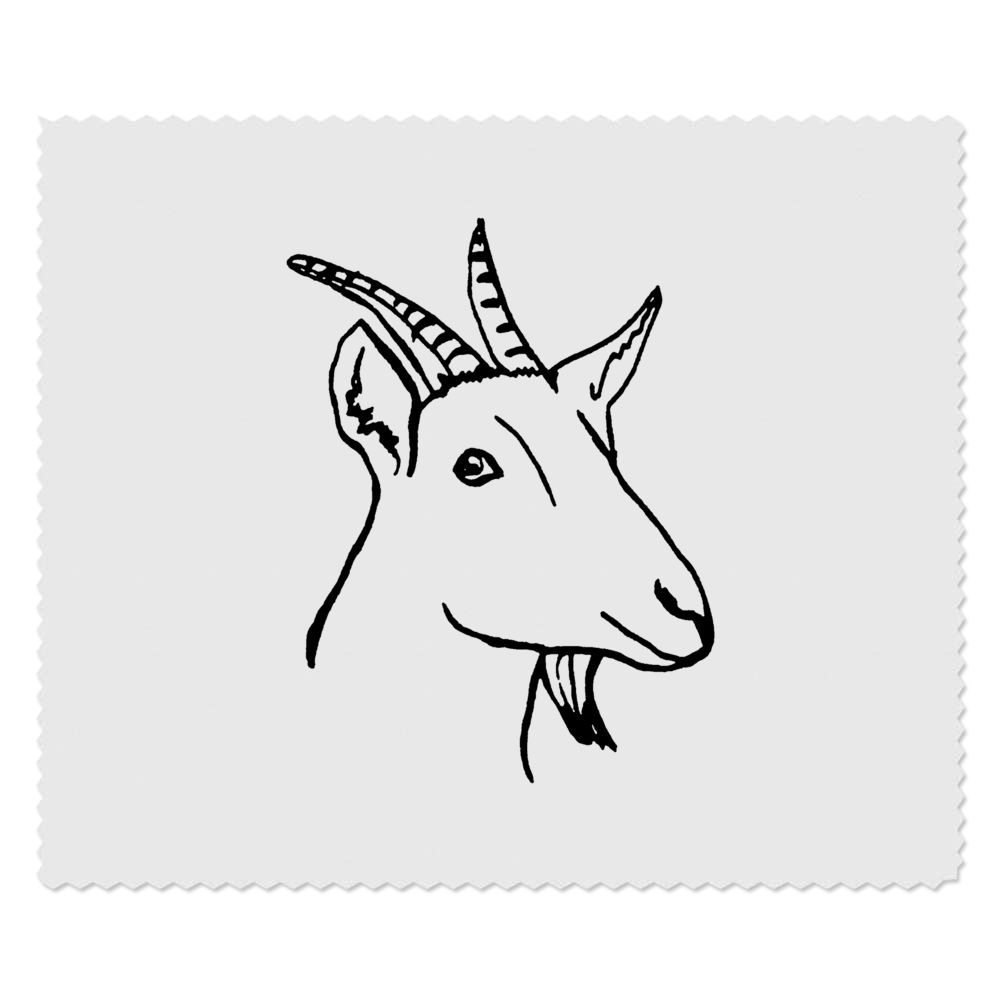 2 x 'Goat Head' Microfibre Lens / Glasses Cleaning Cloths (LC00004450)