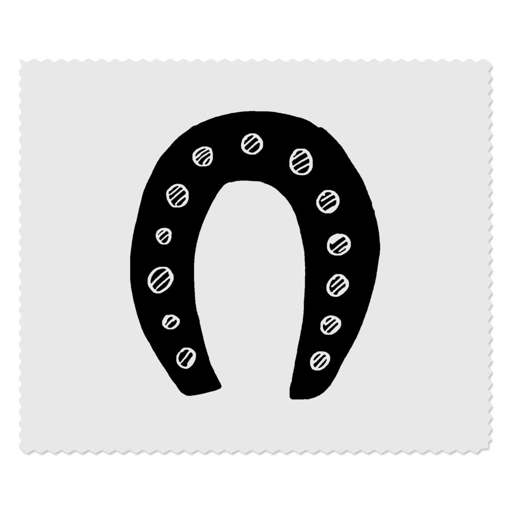 2 x 'Horseshoe' Microfibre Lens / Glasses Cleaning Cloths (LC00004543)