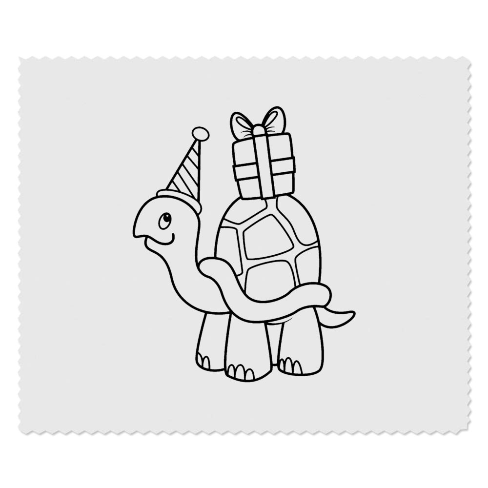 2 x 'Party Tortoise' Microfibre Lens / Glasses Cleaning Cloths (LC00004643)