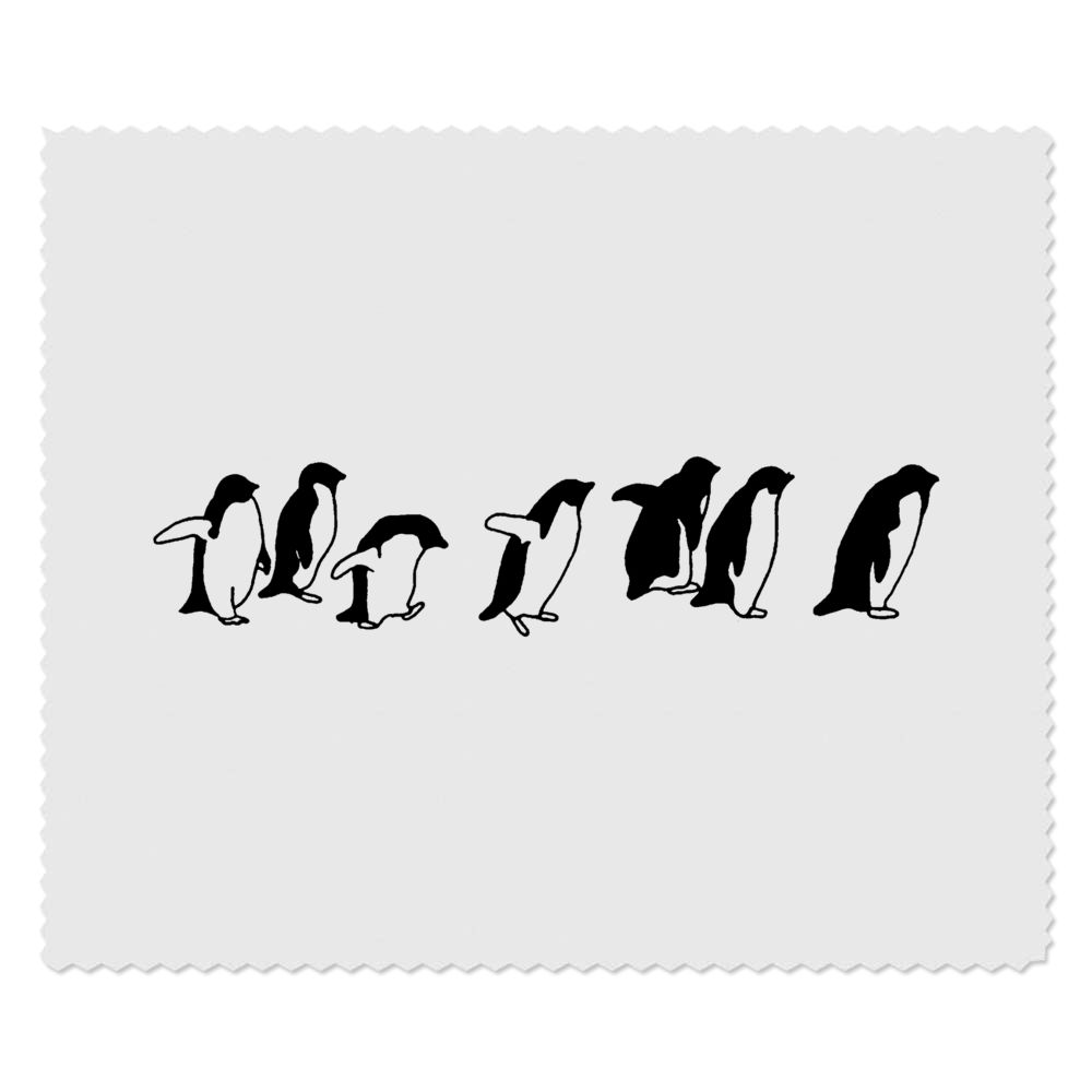 2 x 'Walking Penguins' Lens Cleaning Cloths - Microfibre Cloths for Glasses, Sunglasses, Phones, Cameras and Screens (LC00006361)