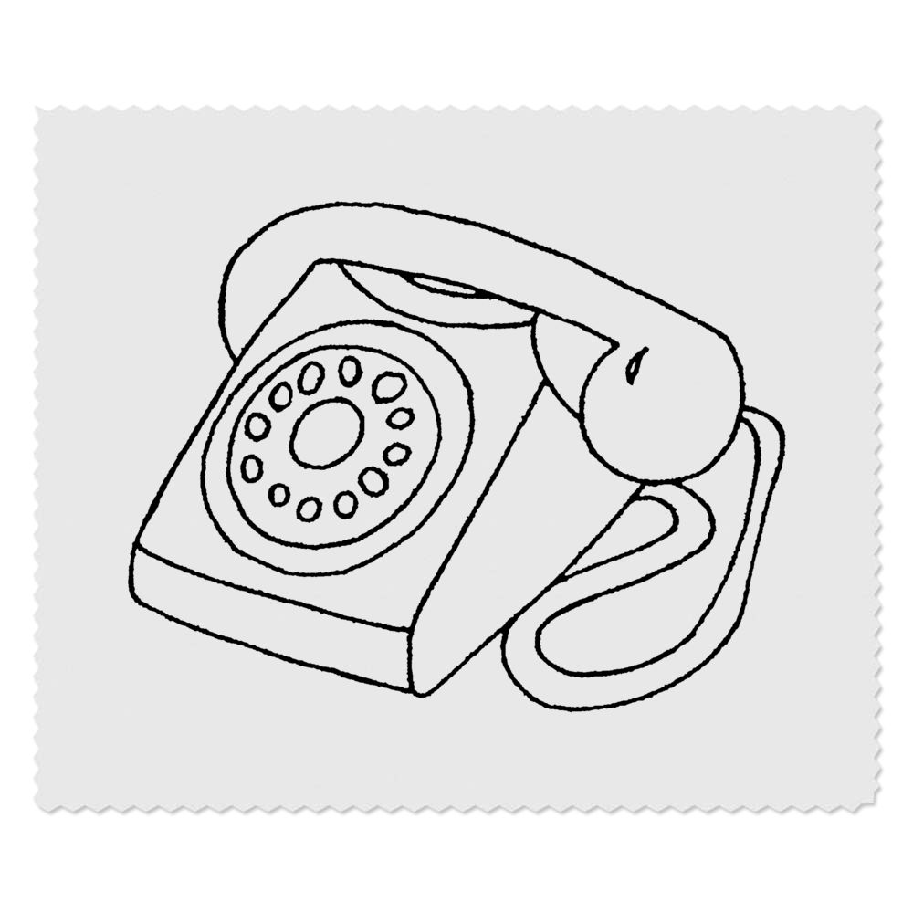 2 x 'Retro Telephone' Microfibre Lens / Glasses Cleaning Cloths (LC00006955)