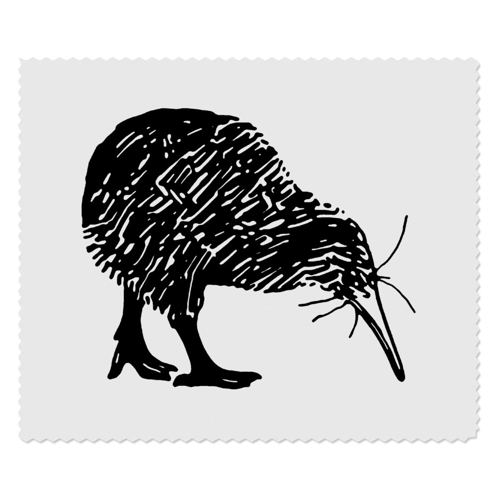 2 x 'Kiwi Bird' Microfibre Lens / Glasses Cleaning Cloths (LC00007012)