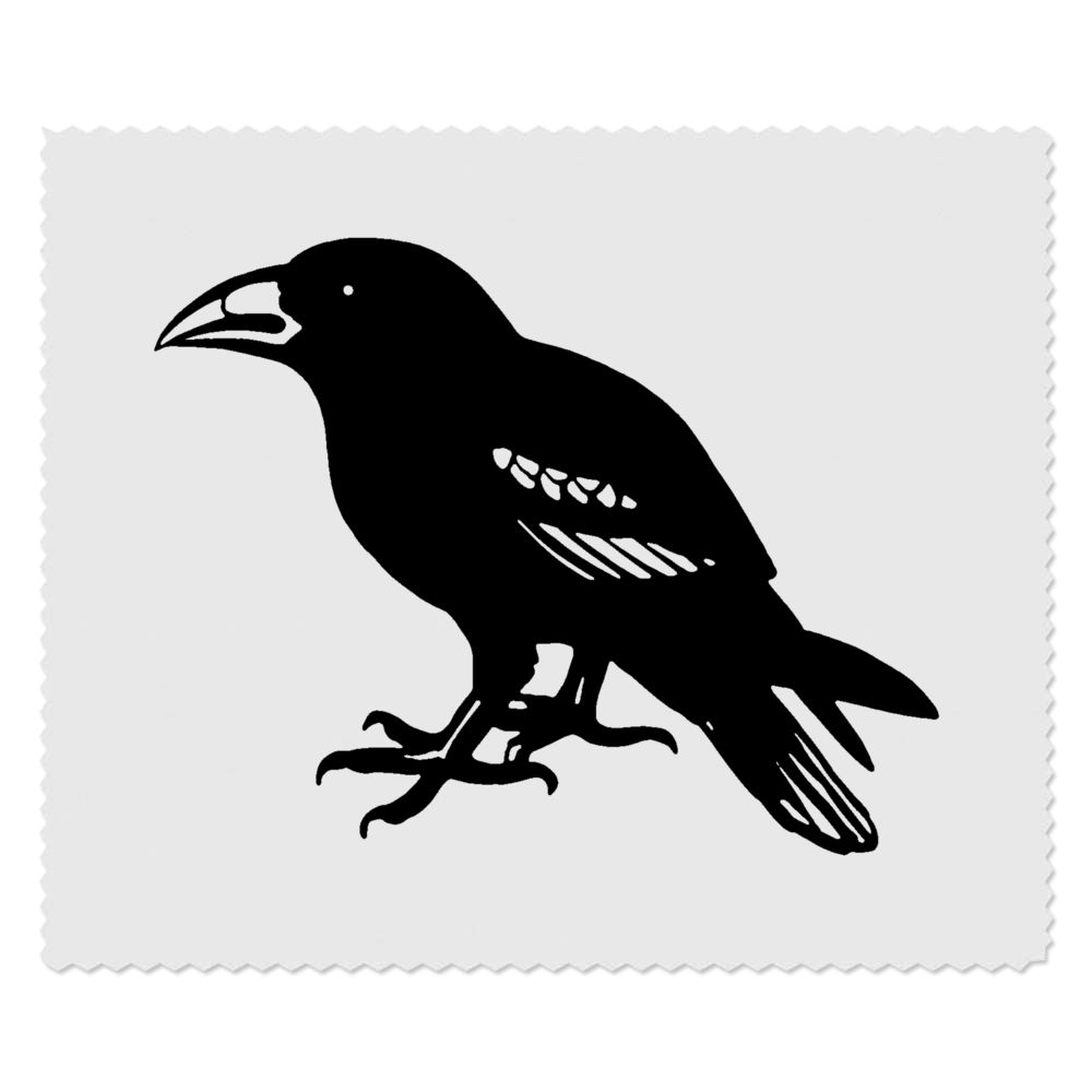 2 x 'Crow' Microfibre Lens / Glasses Cleaning Cloths (LC00007184)