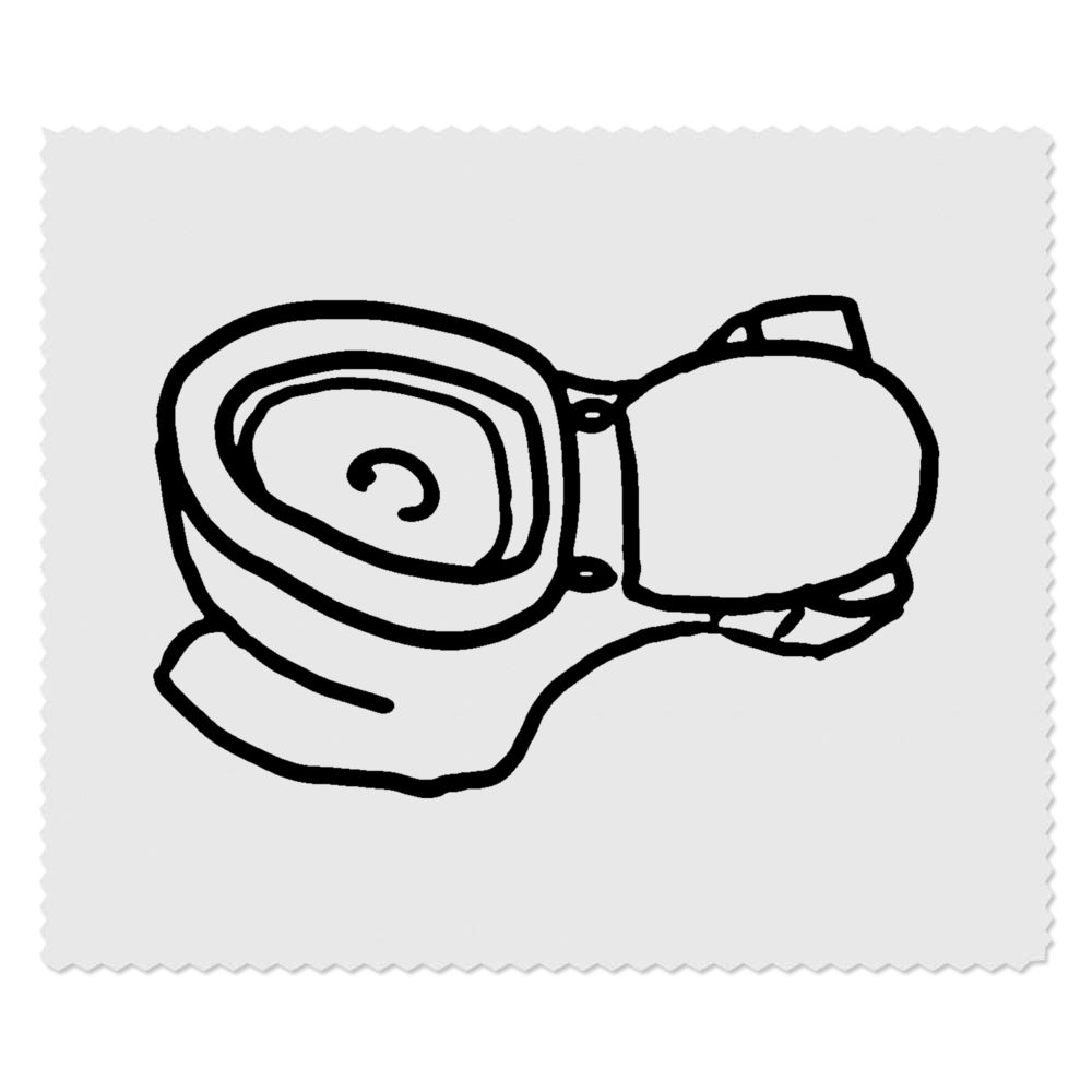 2 x 'Toilet' Microfibre Lens / Glasses Cleaning Cloths (LC00007229)