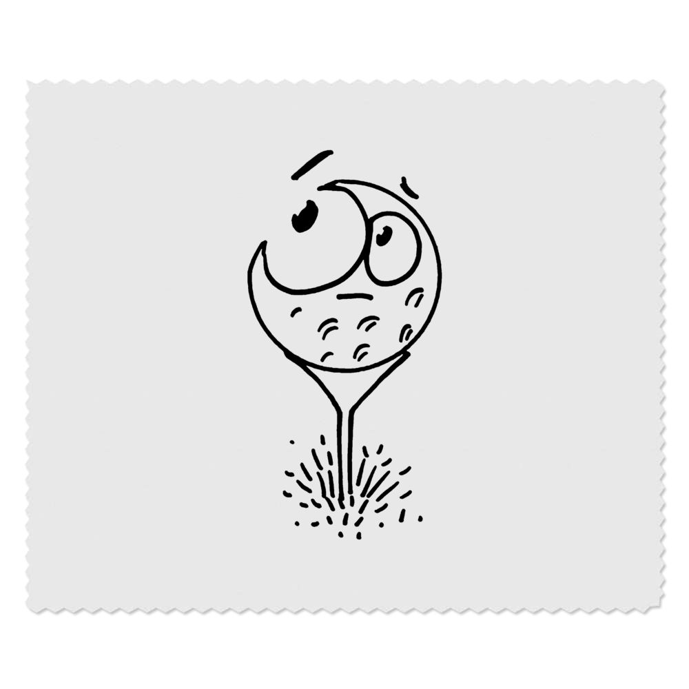 2 x 'Nervous Golf Ball' Microfibre Lens / Glasses Cleaning Cloths (LC00008669)