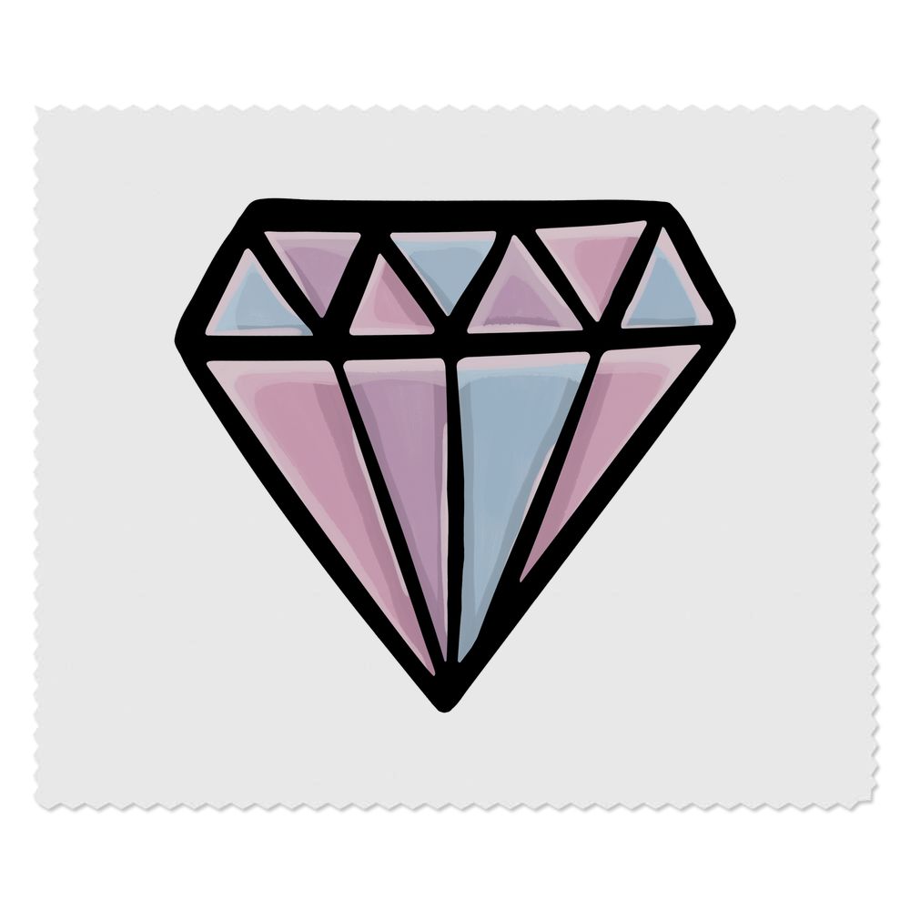 2 x 'Diamond' Microfibre Lens / Glasses Cleaning Cloths (LC00010175)