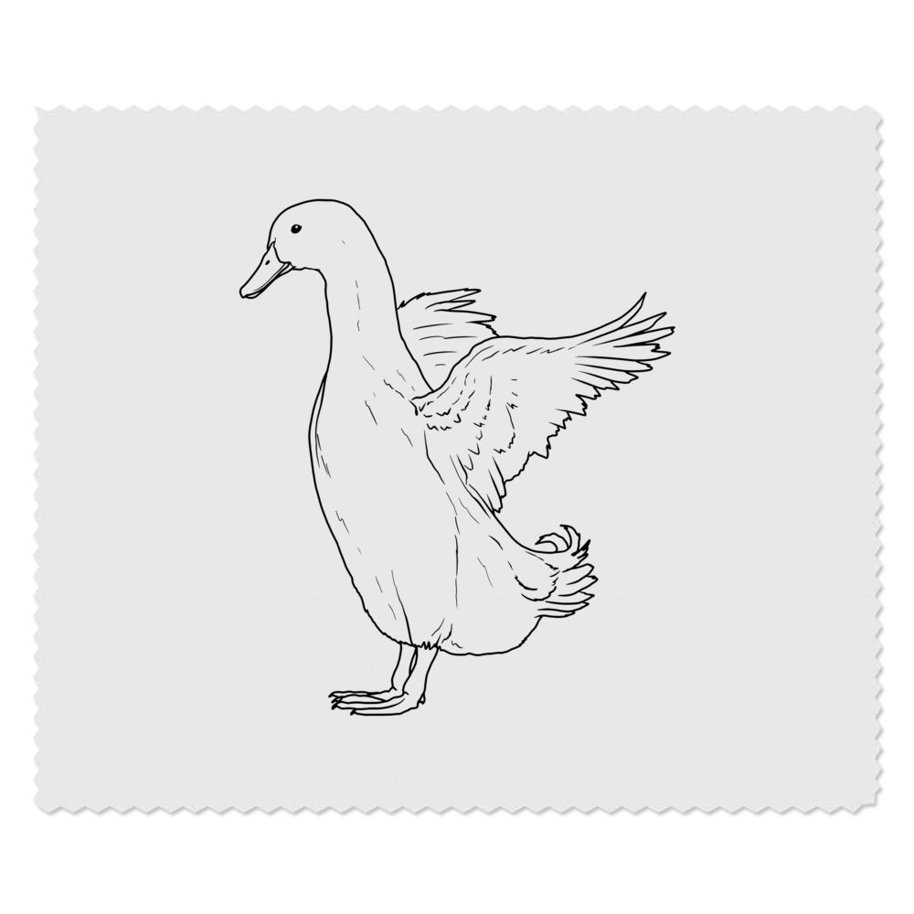 2 x 'Flapping Duck' Microfibre Lens / Glasses Cleaning Cloths (LC00013961)