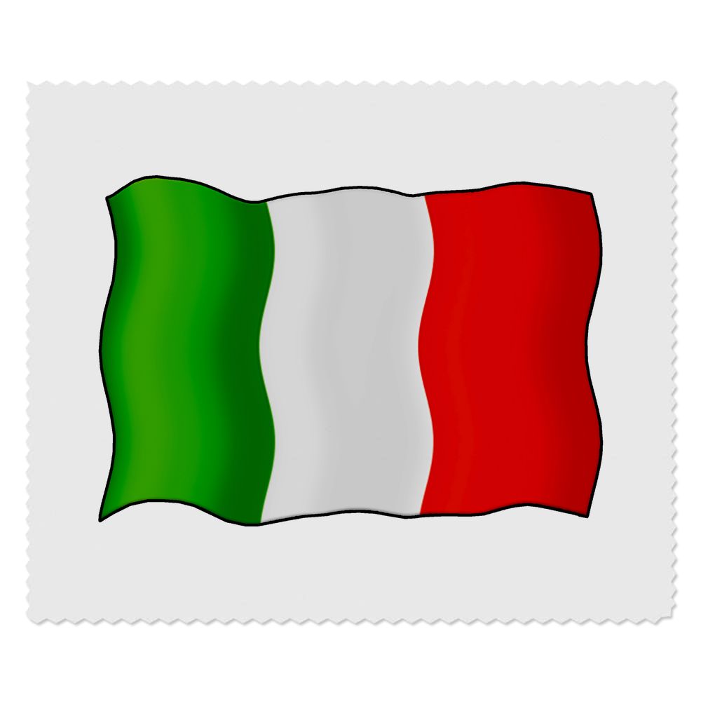 2 x 'Flag Of Italy' Microfibre Lens / Glasses Cleaning Cloths (LC00014036)