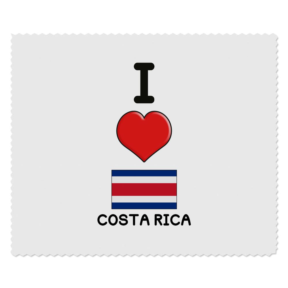 2 x 'I Love Costa Rica' Microfibre Lens / Glasses Cleaning Cloths (LC00014160)