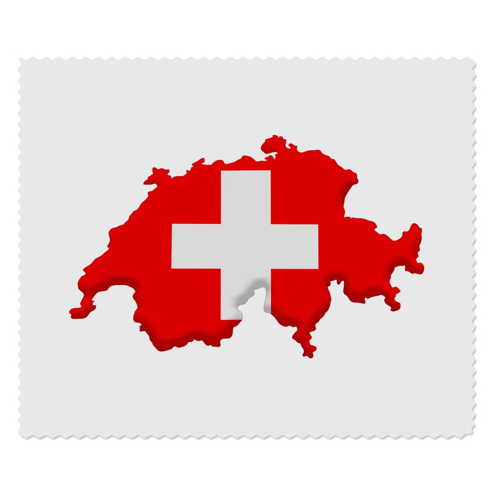 2 x 'Switzerland Country' Microfibre Lens / Glasses Cleaning Cloths (LC00015150)