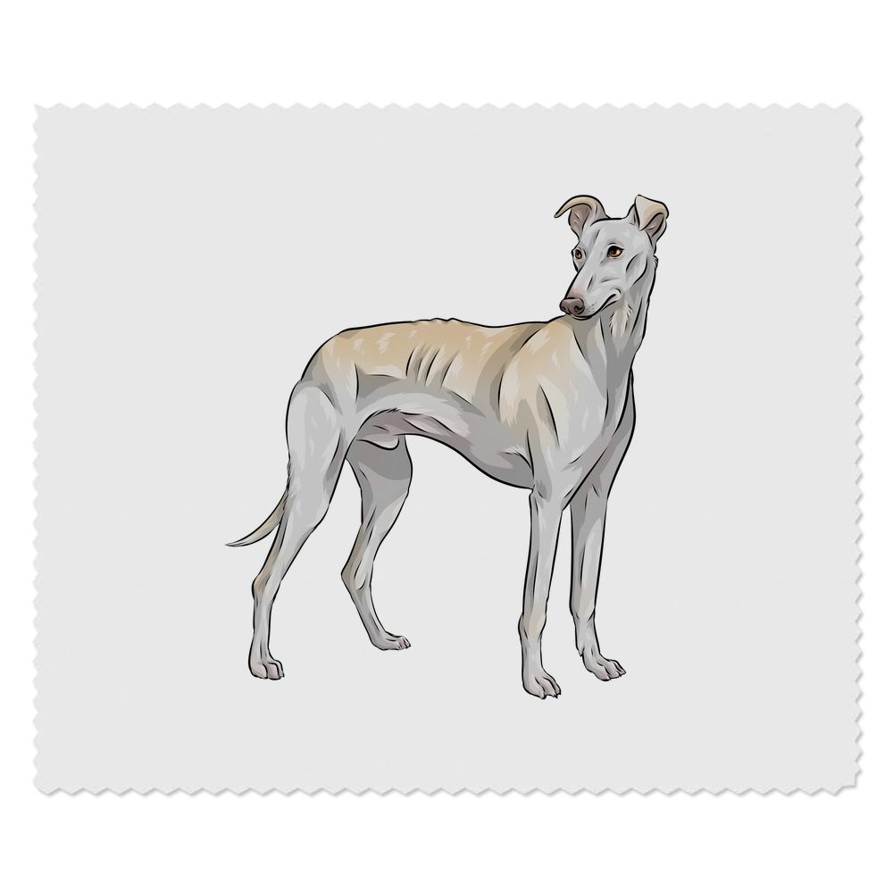 2 x 'Spanish Greyhound' Microfibre Lens / Glasses Cleaning Cloths (LC00015192)