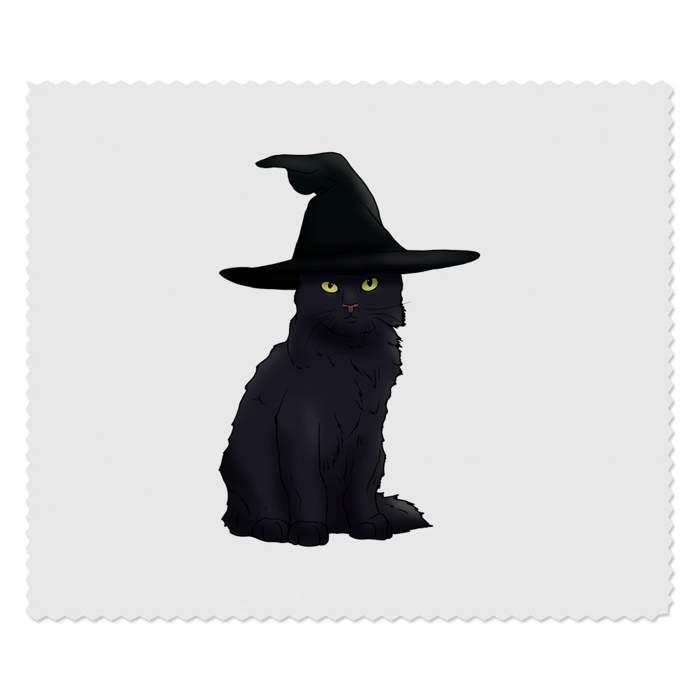 2 x 'Witch Cat' Microfibre Lens / Glasses Cleaning Cloths (LC00015227)